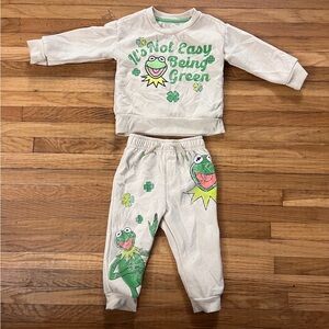 Disney The Muppets 12M Kermit jogger set